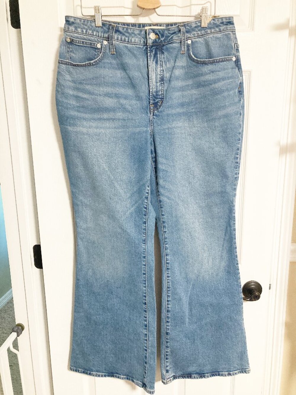 Madewell The Curvy Perfect Vintage Flare Jeans Six 33 Light Wash Mid Rise NWT